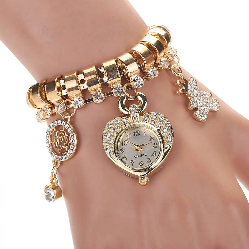 Feida Style Alloy Heart Watch Women Montre Lady's Wristwatch Casual Watch 1