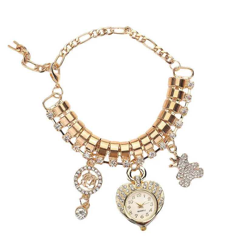 Feida Style Alloy Heart Watch Women Montre Lady's Wristwatch Casual Watch 2