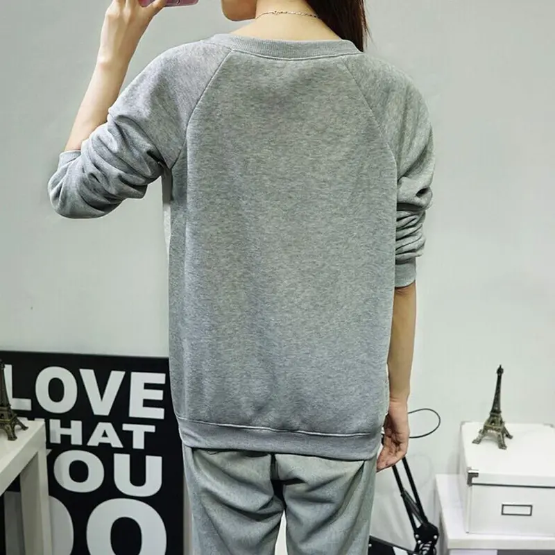 Feida Style And Womens O-Neck Long Sleeve Print Pullover Shirt Tops Plus Size Blouse 3