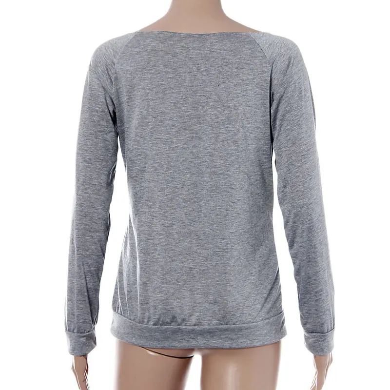 Feida Style Women Lady Casual Patchwork Pullover Long Sleeve Cotton Plus Size Blouse Tops 4