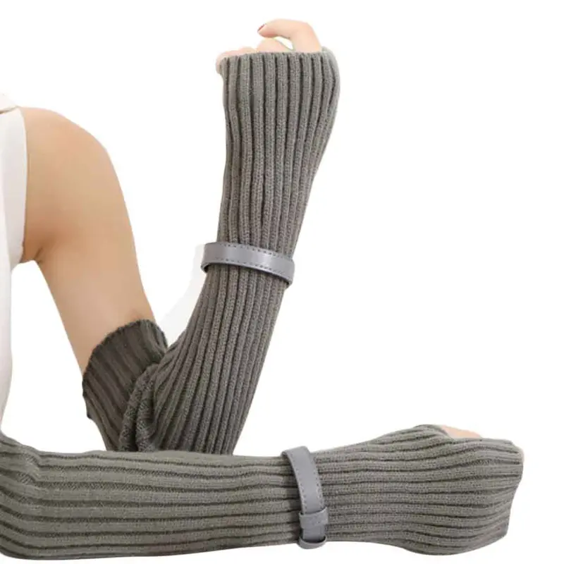 Feida Warm Wool Gloves Buckle Keyboard Leak Finger Knit Gloves 1