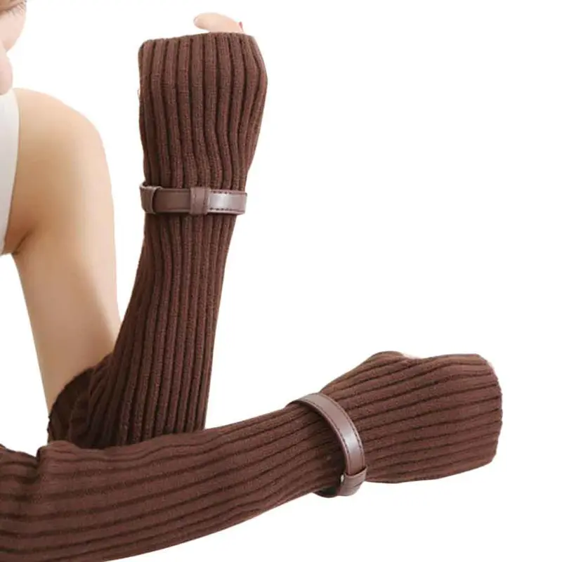 Feida Warm Wool Gloves Buckle Keyboard Leak Finger Knit Gloves 3