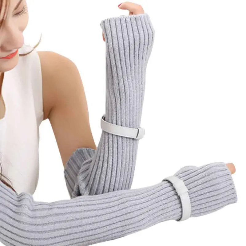 Feida Warm Wool Gloves Buckle Keyboard Leak Finger Knit Gloves 4