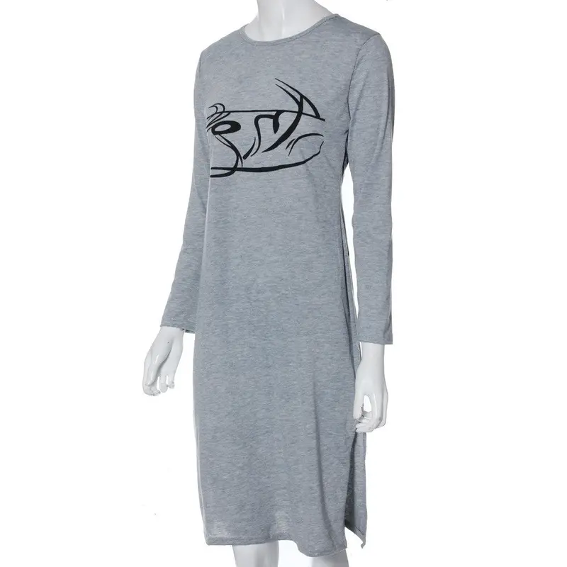 Feida Women Dresses Long Sleeve Casual Tunic Dress With Wings Cotton Slim Dress Vestidos Bandage Dress 8