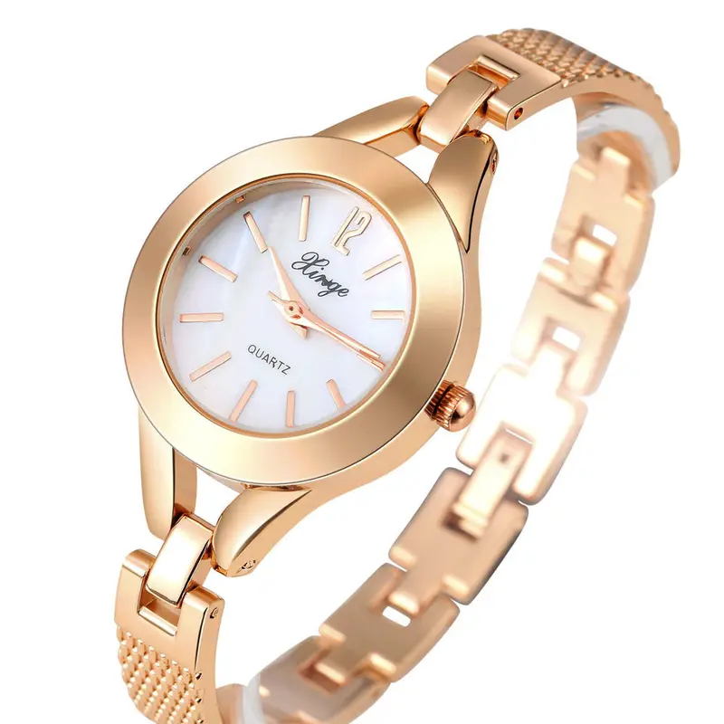 Feida Women Gold Rhinestone Bangle Bracelet Watch And Wristwatch Set 173R Luxury Feida 2