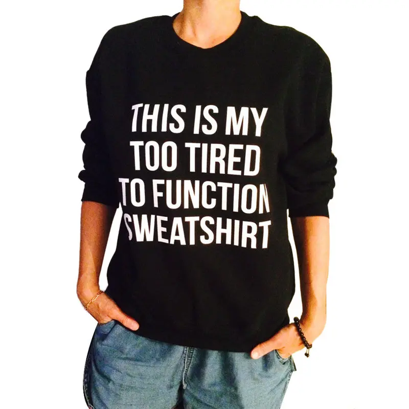 Feida Women Hoodies Letter Print Long Sleeve Sweatshirt Loose Pullover Tops Shirt 1