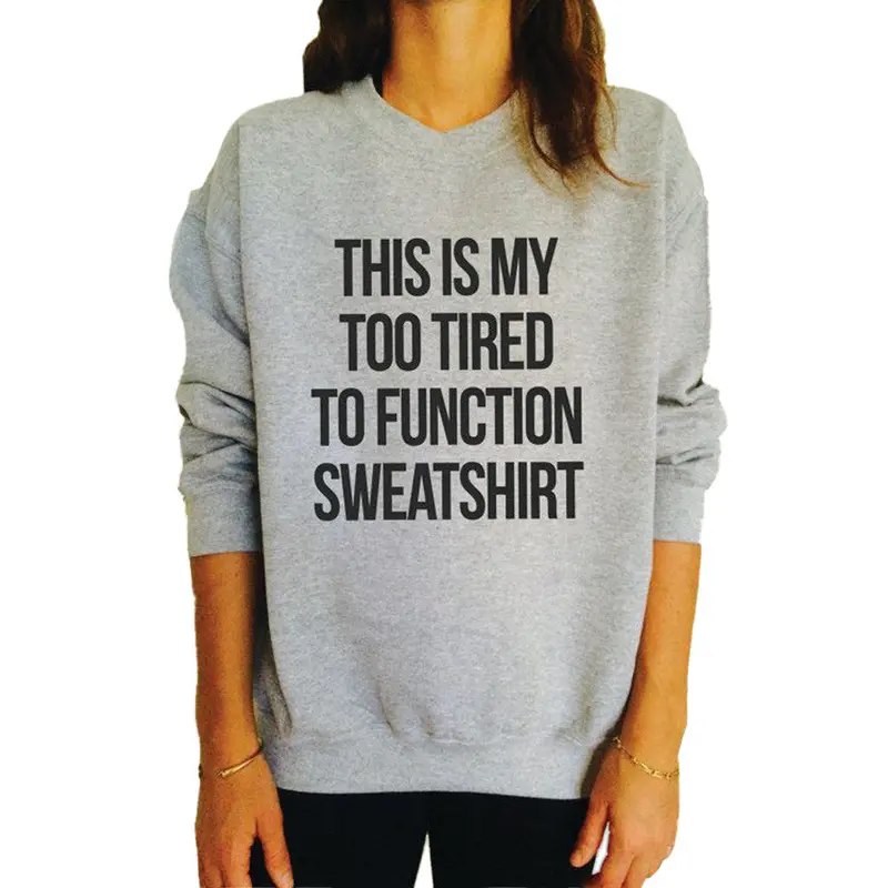 Feida Women Hoodies Letter Print Long Sleeve Sweatshirt Loose Pullover Tops Shirt 5