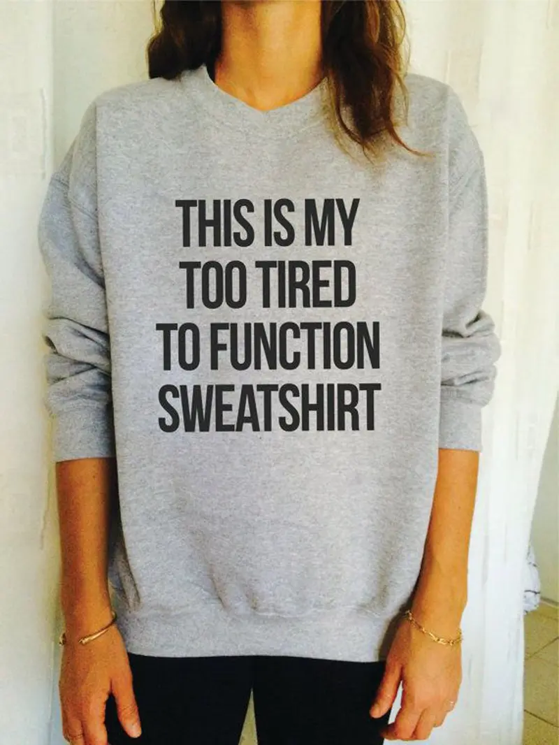 Feida Women Hoodies Letter Print Long Sleeve Sweatshirt Loose Pullover Tops Shirt 7