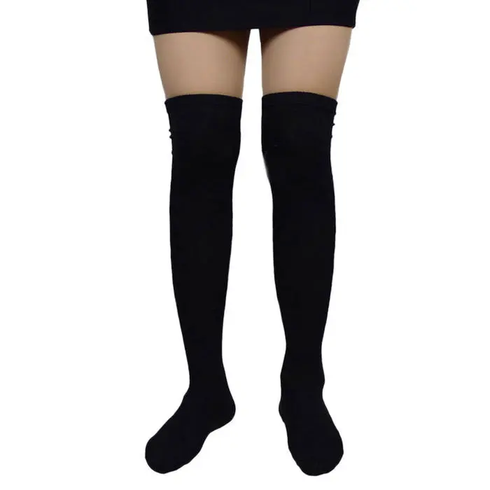 Feida Women Overknee Trendy Sexy Blended Cotton Solid Leg Warm Stockings 1