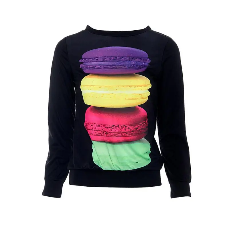 Feida Women Sweatshirt Long Sleeve Hoodies Print Tops Pullovers Sweatshirt 2