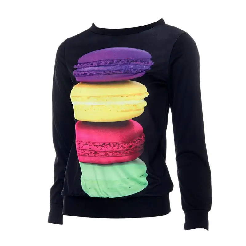 Feida Women Sweatshirt Long Sleeve Hoodies Print Tops Pullovers Sweatshirt 3