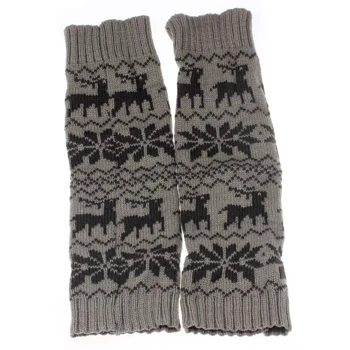 Feida Women Warm Knit Crochet High Knee Leg Socks Girl 3