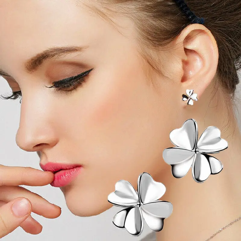 Feida Women's Four-Leaf Clover Of Design Of Stud Earrings 1