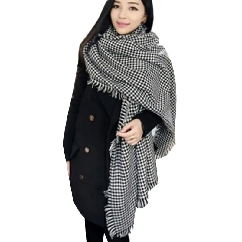 Feida Womens Warm Knit Wool Long Scarf Wrap Shawl Stole Scarves 1