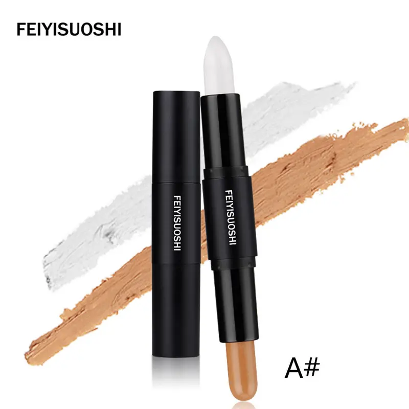 Feiyisuoshi Makeup Double End Shadow Stick+5 Colors Contour Highlighter Palette Stick 2 In 1 Face Contour Extension Bronzer Kit 1