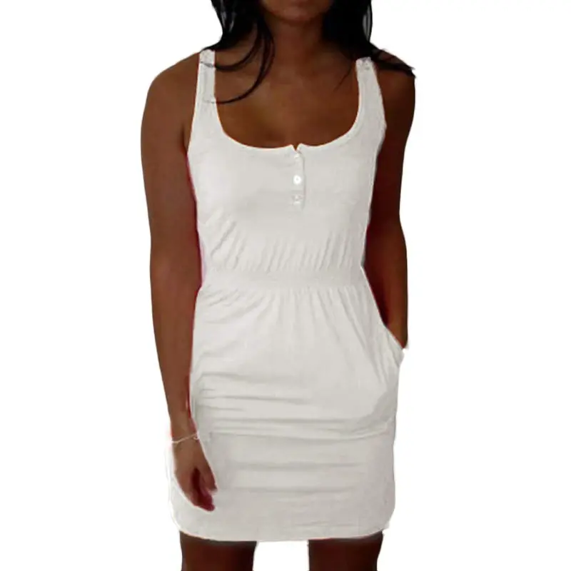 Festa Dresses Robe Sexy Womens Lady Casual Sleeveless Beach Mini Dress Feida 8