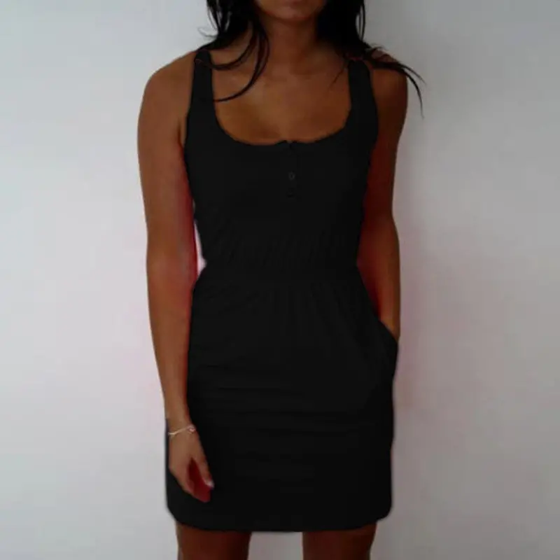 Festa Dresses Robe Sexy Womens Lady Casual Sleeveless Beach Mini Dress Feida 9