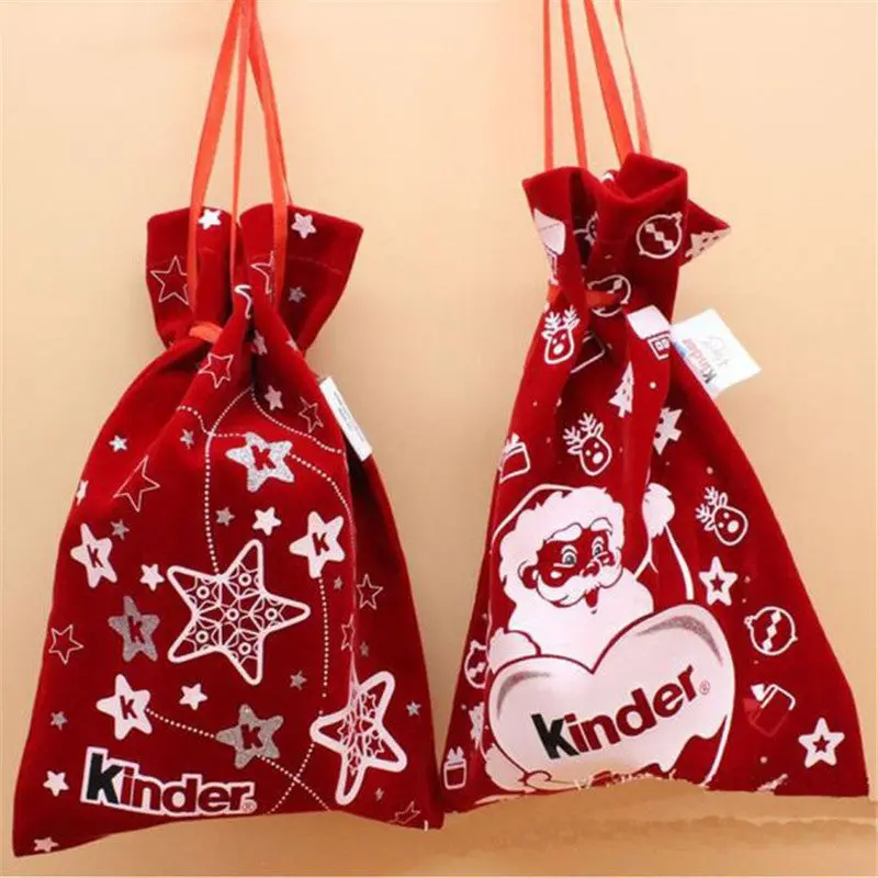 Festival Kids Bag Xmas Decor Home Party Cy Gift Christmas Bag Shoulder Bags Printing Drawstring Bags For Child Punch 2