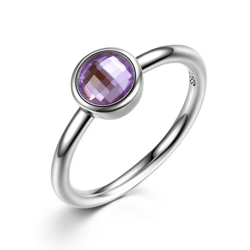 Finger Rings Poetic Droplet Purple Cz Rings For With White Glass Fashion Wedding A7186 1