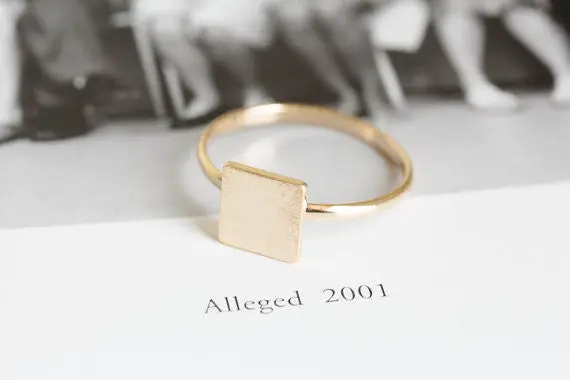 Finger Rings Square Jewelry Wedding Ring Quadrangle Ring R207 2