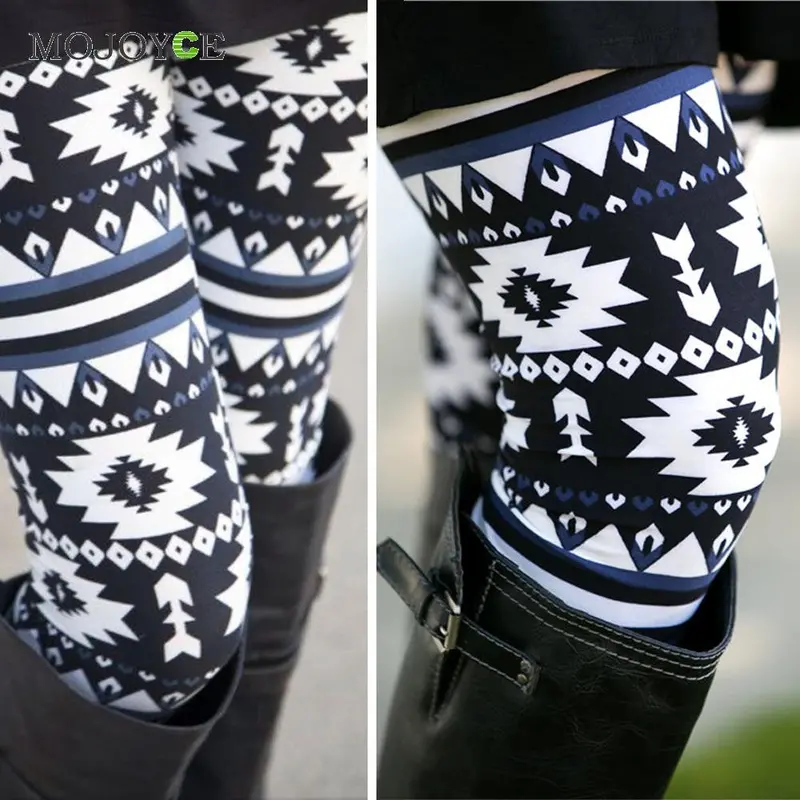 Fitness Geometry Print Leggings Women Stretchy Fitness Legging Casual Slim Skinny Pencil Pants Fitness Feminino 2