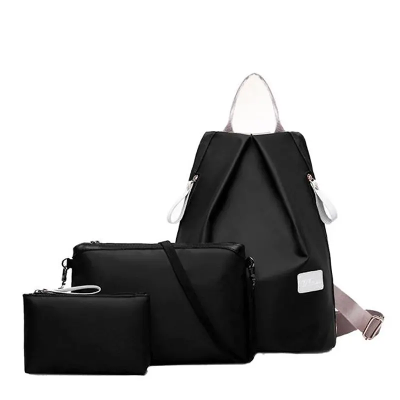 Flama Backpack Women Backpack Oxford Cloth School Bag Women Casual Style Bolsas Lady Backpack +Shoulder Bag+Purse 1