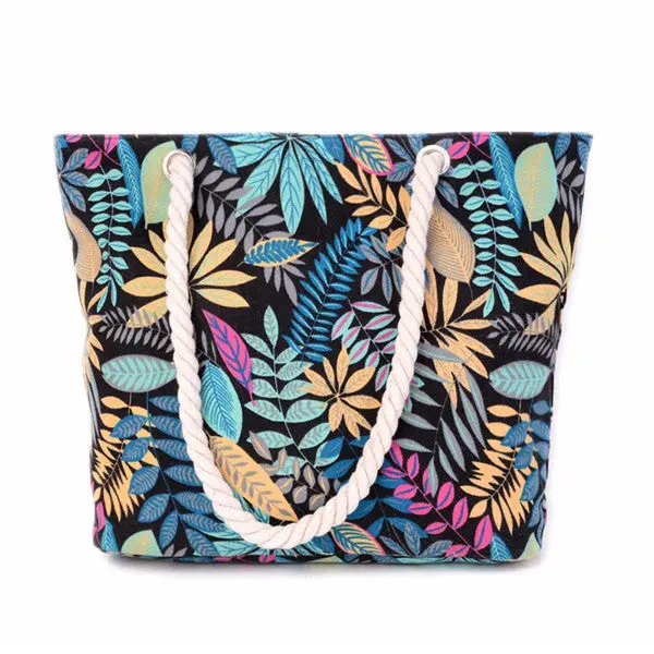 Flama Women Canvas Hbags Tote Messenger Beach Shoulder Bags Satchel Shopping Bag Femininas Clutch 1