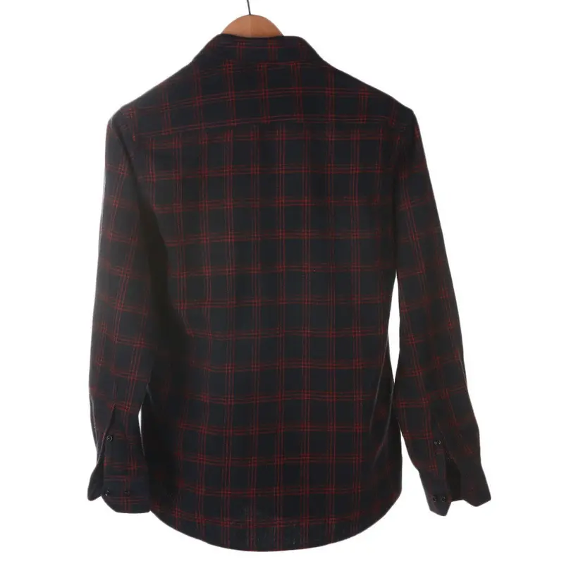 Flannelplaid Shirtsluxury Slim Long Sleeve Formal Businessdress Warm Shirts Dmm40 2