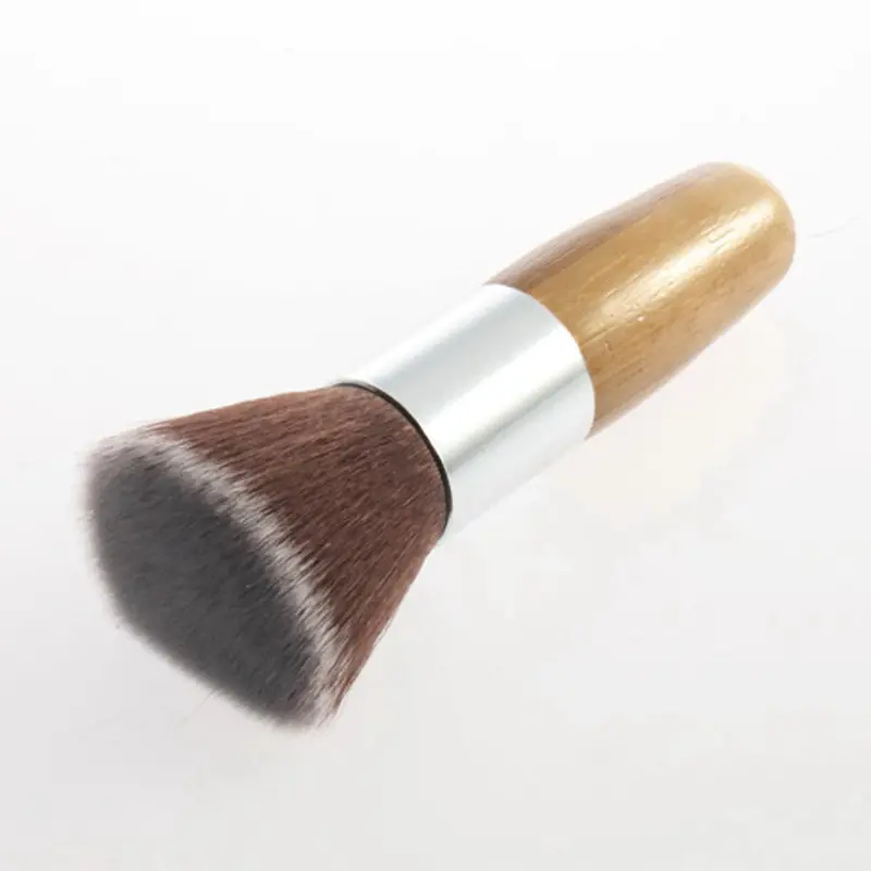Flat Top Buffer Foundation Powder Beauty Brush Cosmetic Make Up Brushestool Wooden Handle 2