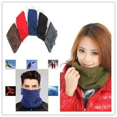 Fleece Scarf Neck Warmer Face Mask Hat Skiing Cycling Hiking Whale Room 1
