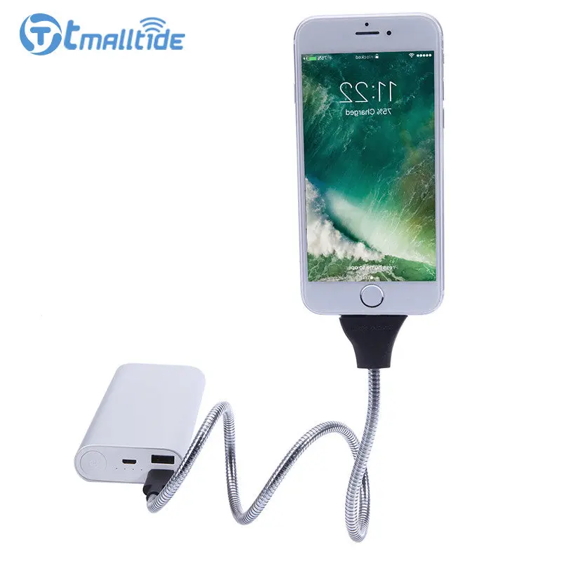 Flexible Stand Up Micro Usb 2.5A Charger Fast Charging Car Phone Holder Cable For Iphone Android Type-C Connector Adapter Cables 6
