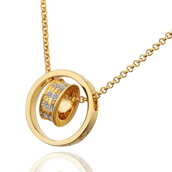 Floating Charms 18K Gold Plated Necklaces Whistle Tenis Masculino231 5