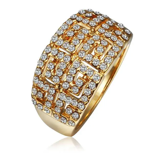 Floating Charms 18K Gold Plated Wedding Ring Cabochon Mens Anv Ring Men Ruby Jewelry273 1