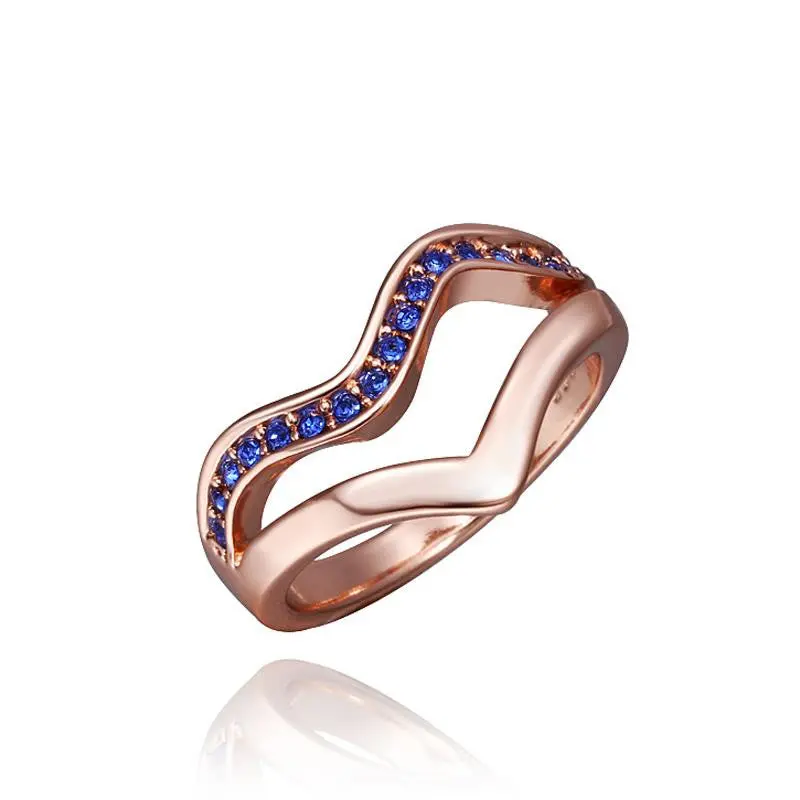 Floating Charms 18K Real Gold Plated Rings For Men Blue Wvfeo Bague Bone272 1