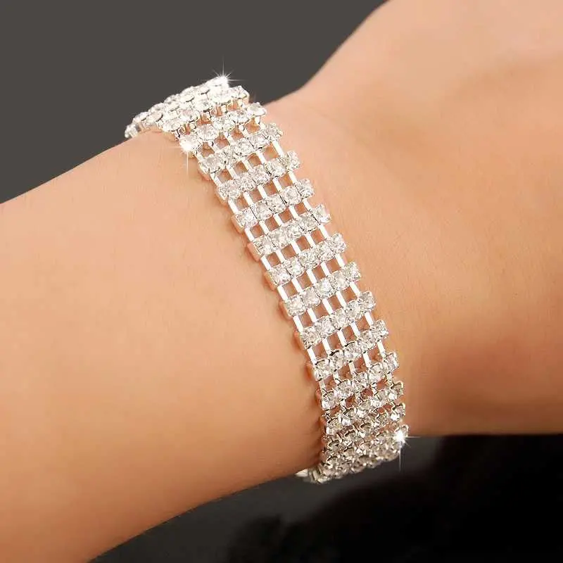 Floating Charms Crystal Bridal Bracelets Amp Bangles Hole Bracelete Wedding Jewelry Hbh 88 2
