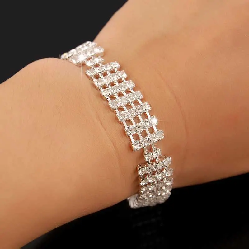 Floating Charms Crystal Bridal Bracelets Amp Bangles Hole Bracelete Wedding Jewelry Hbh 88 4