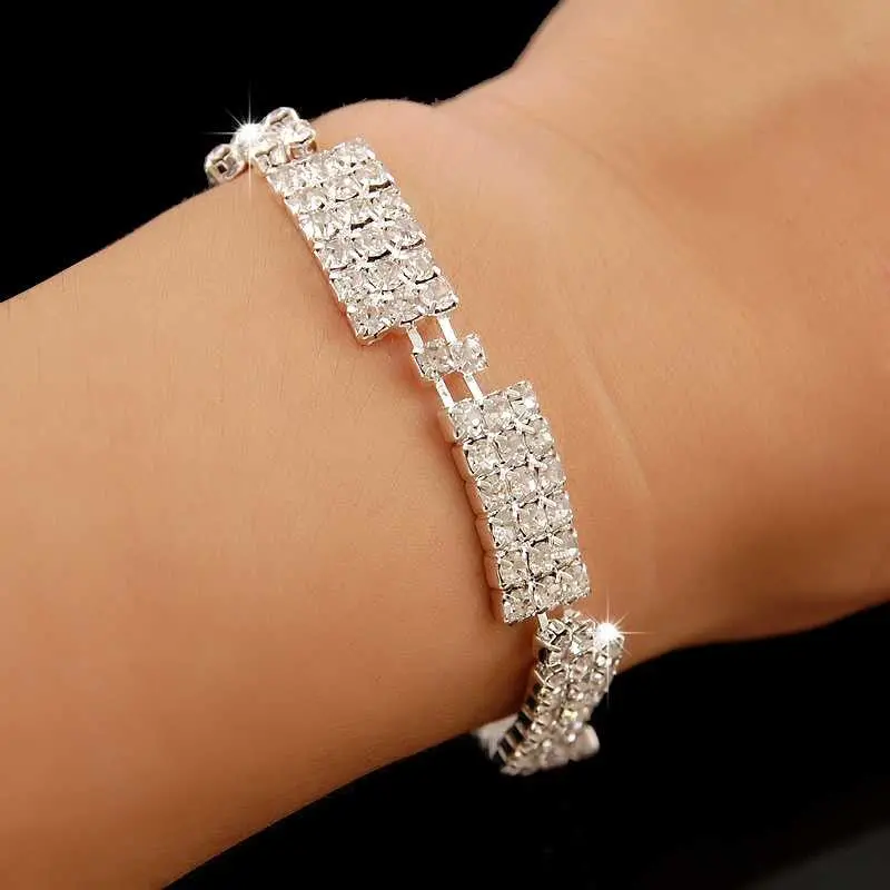 Floating Charms Crystal Bridal Bracelets Amp Bangles Hole Bracelete Wedding Jewelry Hbh 88 6