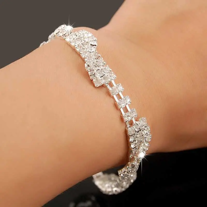 Floating Charms Crystal Bridal Bracelets Amp Bangles Hole Bracelete Wedding Jewelry Hbh 88 7