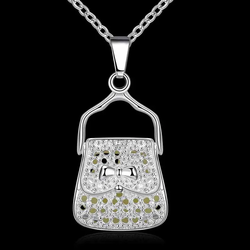 Floating Charms Glow In The Dark Necklace Women Pattern Bag Bisuteria Costume Jewellery Luyn 68 1