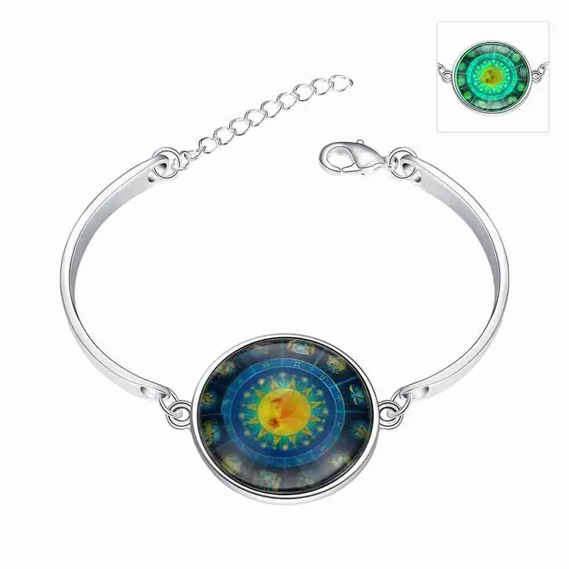 Floating Charms Glowing Luminous Bracelet Men Fluorescent Compass Bracelets & Bangles Hbh 85 1