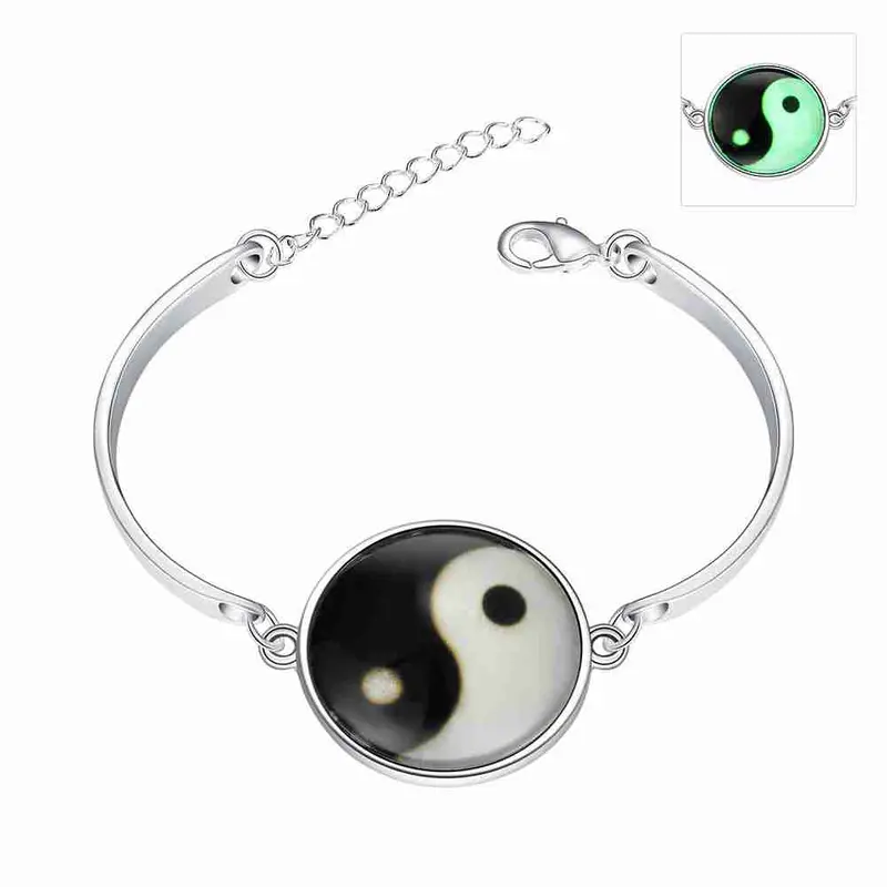Floating Charms Glowing Luminous Bracelet Men Fluorescent Compass Bracelets & Bangles Hbh 85 2