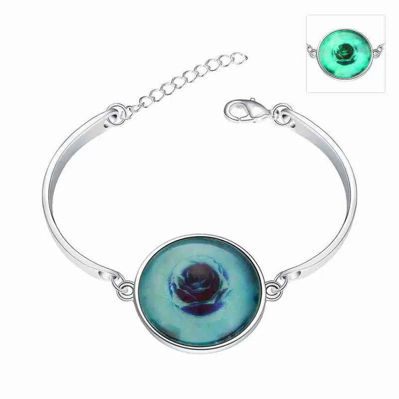 Floating Charms Glowing Luminous Bracelet Men Fluorescent Compass Bracelets & Bangles Hbh 85 4