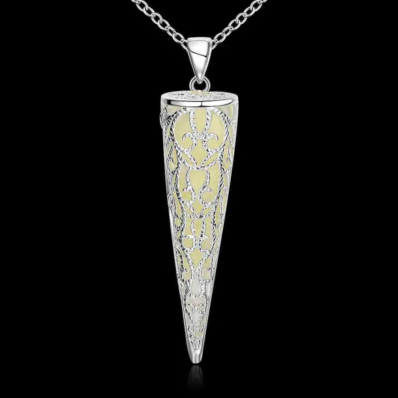Floating Charms Nightlight Collares Pendant Necklace Hollow Round Tip Tenis Masculino Jewellery Luyn 43 1