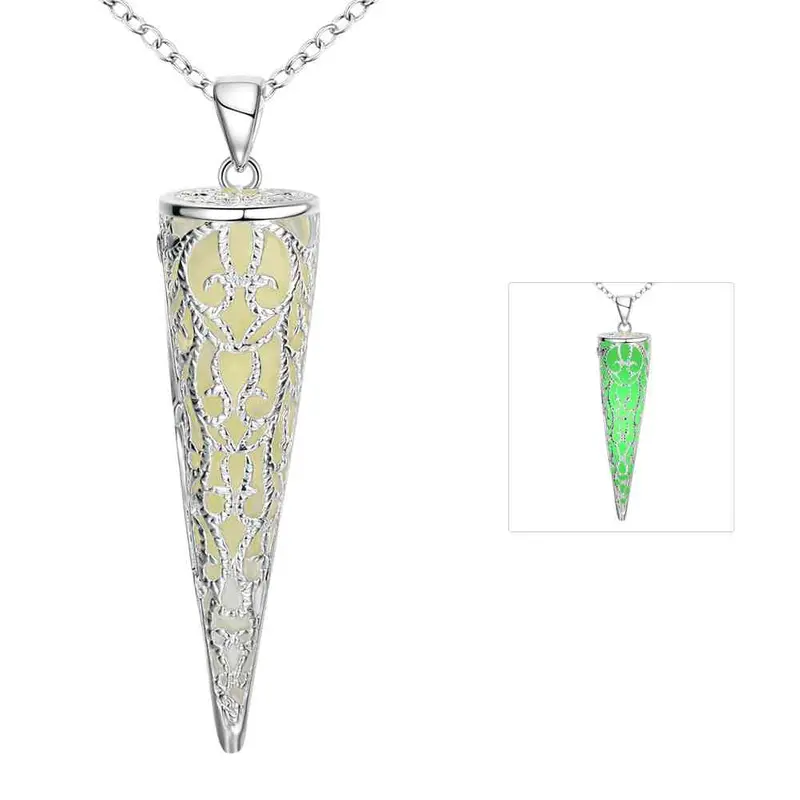 Floating Charms Nightlight Collares Pendant Necklace Hollow Round Tip Tenis Masculino Jewellery Luyn 43 2