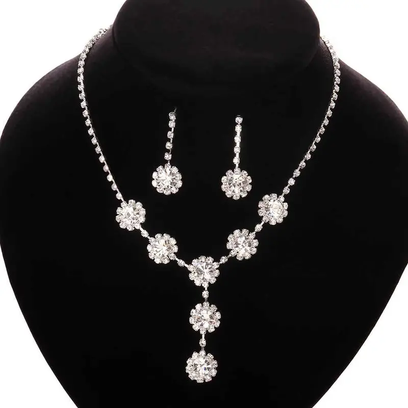 Floating Charms Pear Shine E+N Ethnic Crystal Beads Jewelry Sets Joias Vintage Jewelry Set Crds 2 2