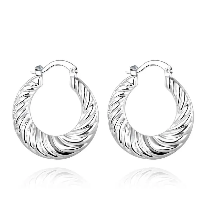 Floating Charms Silver Earing Screw Thread Clip Cufflinks Wedding 697 1
