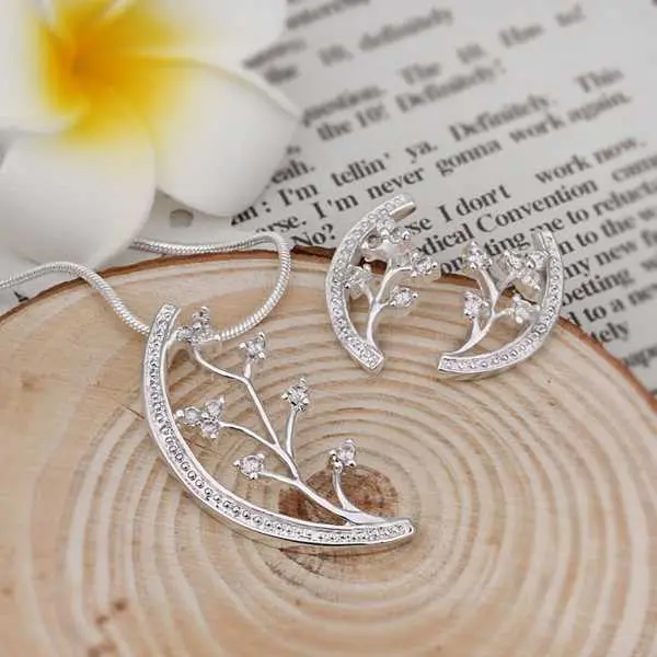 Floating Charms Silver Jewelry Sets Sets186 1