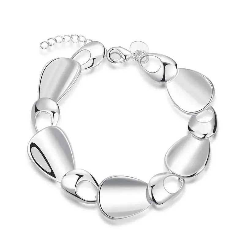 Floating Charms Silver Plated Bracelet Charms Multi Chip Chain Friendship Bracelets Bijoux Women465 1