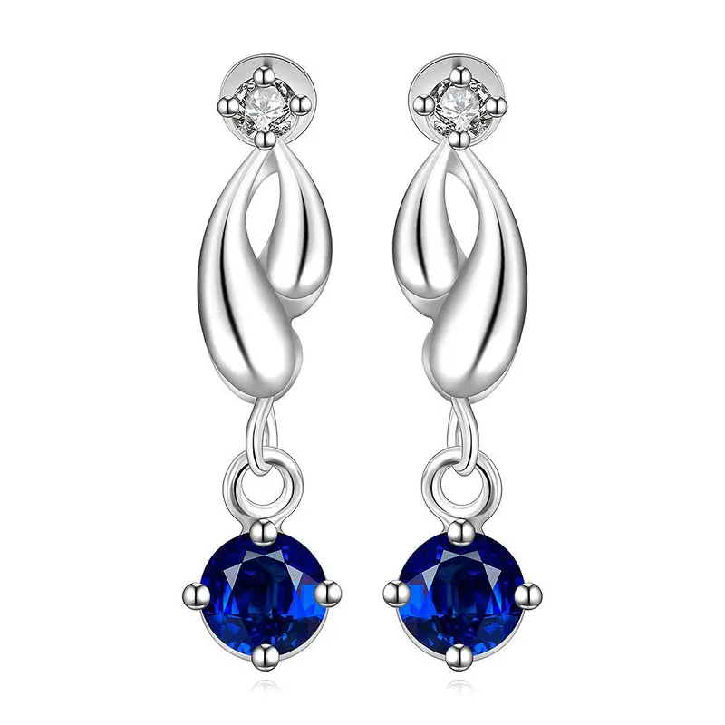Floating Charms Silver Plated Earings Jewelry Austria Crystal Stud Pendientes Bear Bone 1 2