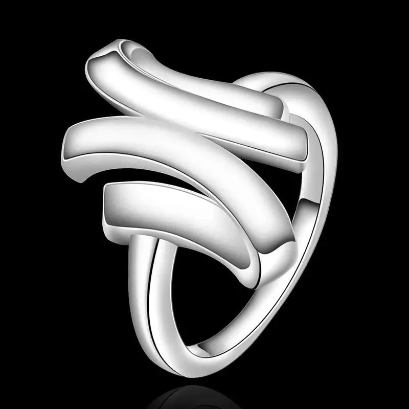 Floating Charms Silver Plated Engagement Rings 3 Line Stone Anillos Bijoux Women 28 6